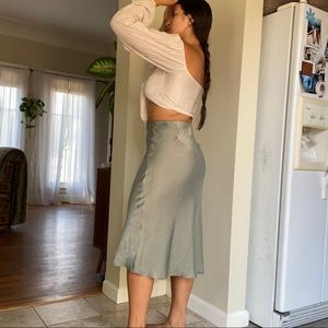 Nastygal Aqua midi skirt